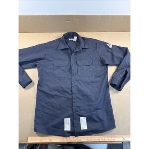Men's Bulwark FR Long Sleeve Button‎ Up Flame Resistant Shirt Size L
